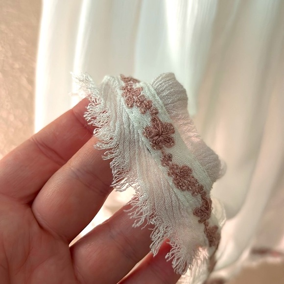 FREE PEOPLE Women’s Embroidered White Lightweight Tank, White, Small - Picture 6 of 6